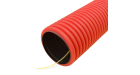 Труба гофрированная двустенная ПНД гибкая тип 450 (SN9) с/з красная д125 (50м/уп) Промрукав