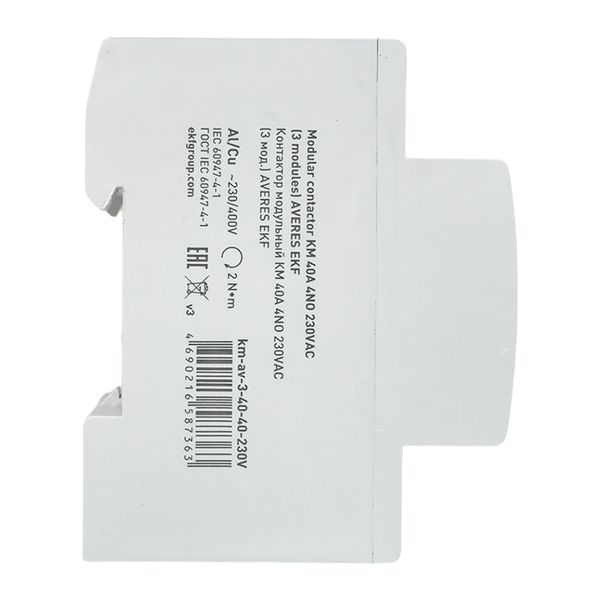 Контактор модульный КМ 40А 4NO 230VAC (3 мод.) AVERES EKF