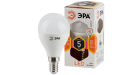 Лампа светодиодная Эра LED P45-5W-827-E14 (диод, шар, 5Вт, тепл, E14)