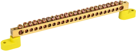 Шина PE "земля" на двух угловых изол ШНИ-8х12-24-У2-Ж IEK