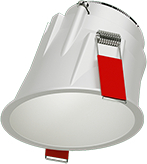 Рамка для модульного светильника "ВАРТОН" FLEX 50 06 круглая встраиваемая утопленная 95х80мм RAL9010 кососвет для освещения стен