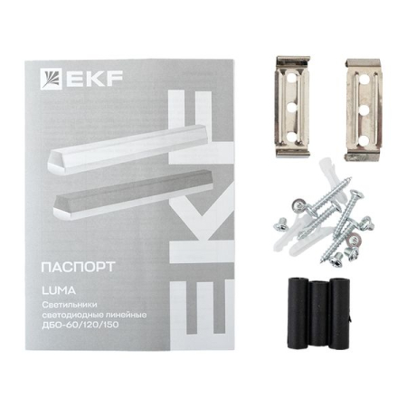 Светильник светодиодный линейный ДБО-150 черный 60Вт 4000К 1480х65х70 IP20 LUMA EKF