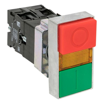 Кнопка  LAY5-BW8465 "I-O" прямоугольная 230В NO+NC EKF PROxima