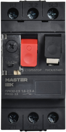 Пускатель ПРК32-2,5 In=2,5A Ir=1,6-2,5A Ue 660В IEK