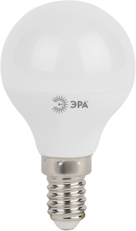 Лампа светодиодная Эра LED P45-7W-860-E14 (диод, шар, 7Вт, хол, E14)