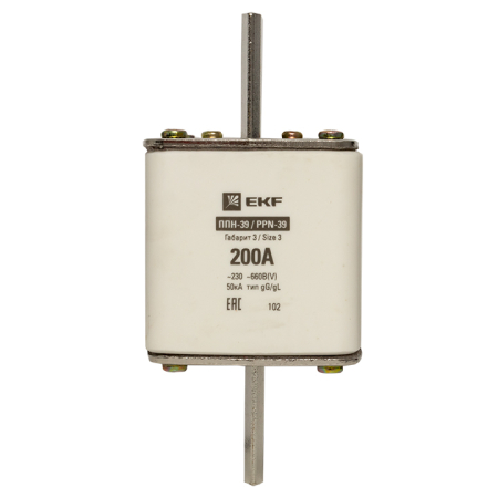 Плавкая вставка ППН-39 630/200А габарит 3 EKF PROxima