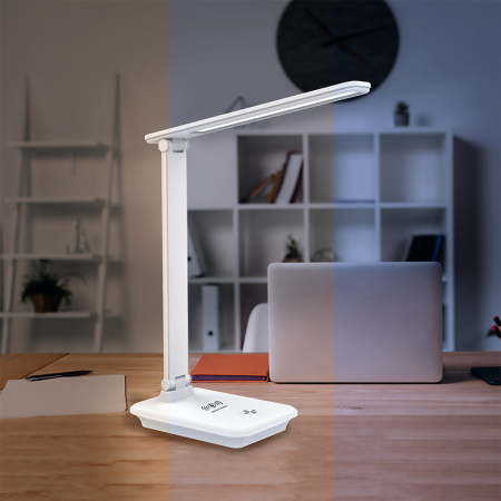 Настольный светодиодный светильник Feron DE1728  25W, 3000-6000К, 100-240V, белый