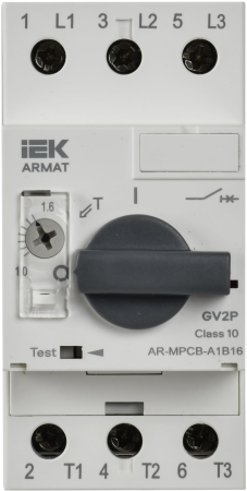 ARMAT Авт. выкл. защиты двигателя A1 GV2P 1-1,6А IEK