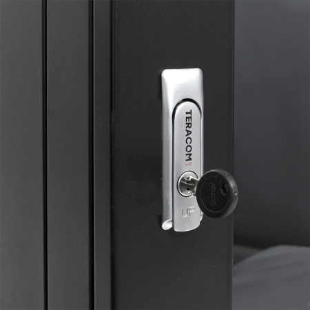 Шкаф настенный 19" TERACOM PRO 12U 600х450 мм дверь стеклянная с замком-ручкой чёрный