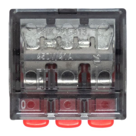 Строительно-монтажная клемма СМК 221-613 с рычагом 3 отверстия 0.5-4.0(6) мм2 EKF PROxima