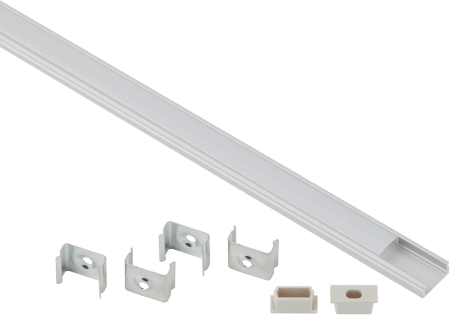 Профили и аксессуары 1506  ЭРА Комплект с накладным анодированным профилем CAB262 16х6мм, 2м