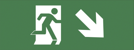 INFO-DBA-006 ЭРА Самоклеящаяся этикетка 200х60мм "Фигура/стрелка вниз вправо" DPA/DBA (5/15000)