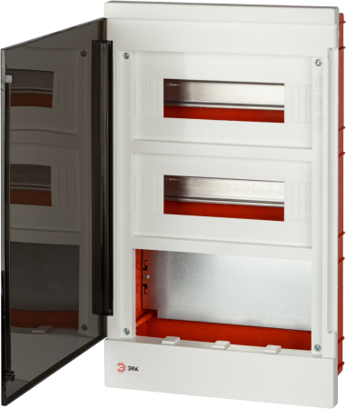 bs-24f  Щит распределительный со слаботочным отсеком ЭРА MultiBox bs-24f встраиваемый пластиковый 24 модуля IP40