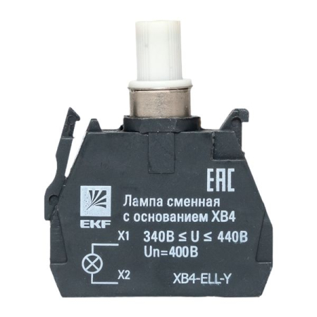 Лампа сменная c основанием XB4 желтая 400В EKF PROxima