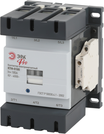 KKT50-185-400-10-E  Контактор КТИ-5185 ЭРА PRO KKT50-185-400-10-E 185А 400В/АС3