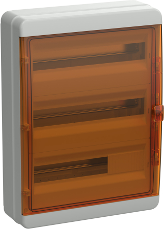 TEKFOR Корпус пласт. КМПн-54 IP65 оранж. прозр. дверь IEK