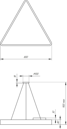 Светильник светодиодный Geometria ЭРА Delta SPO-152-W-40K-048 48Вт 4000К 3500Лм IP40 800*800*80 белый подвесной