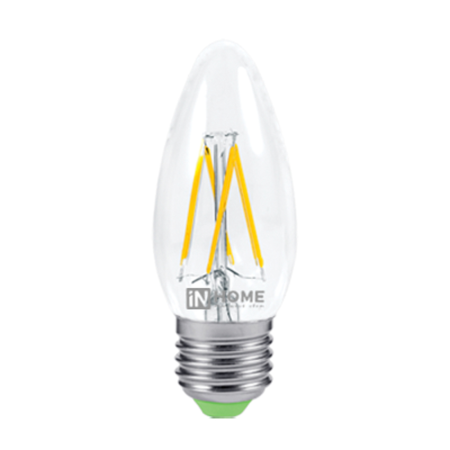 Лампа светодиодная LED-СВЕЧА-deco 9Вт 230В Е14 4000К 810Лм прозрачная IN HOME