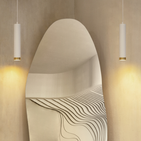 Подвесной светильник WOLTA WSL-GU10/P09WG IP20 под лампу GU10 Белый/золото LINEA D55x280 1/20