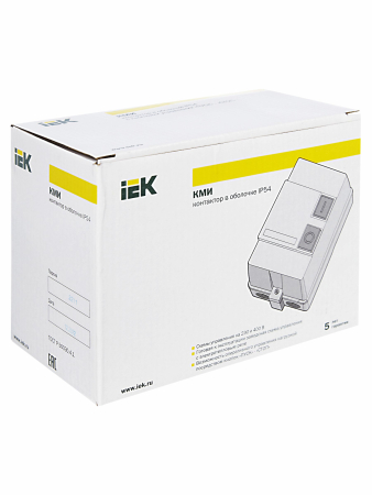 Контактор КМИ22560 25А в оболочке Ue=220В/АС3 IP54 IEK