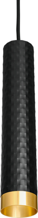 Подвесной светильник WOLTA WSL-GU10/P10BG IP20 под лампу GU10 Чёрный/золото CELLA D55x280 1/20