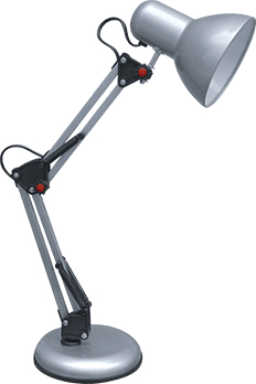 Светильник настольный под лампу СНО-15С на основании 60Вт E27 СЕРЕБРО (коробка) IN HOME