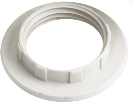 Кольцо к патрону, пластик, Е27, белый, индивидуальный пакет, IEK