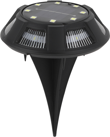 ERAST024-01  Светильник уличный ЭРА ERAST024-01 на солнечной батарее подсветка Таблетка, сталь, пластик d 11 см