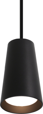 Подвесной светильник WOLTA WSL-GU10/P11BL IP20 под лампу GU10 Чёрный CONO D70x110 1/40