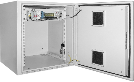 ITK Шкаф уличный 19" 9U 650x600, IP55 металл дверь, серый