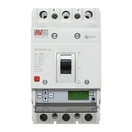Автоматический выключатель AV POWER-1/3 160А 100kA ETU6.0 EKF AVERES