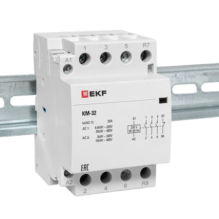 Контактор модульный КМ 32А 3NО+NC (3 мод.) EKF PROxima