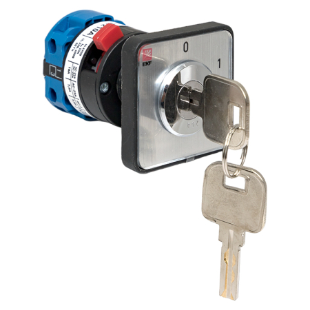 Переключатель кулачковый ПК-1-112 10А 2P «0-1» с ключом EKF PROxima