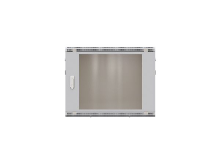 Шкаф настенный 19" TERACOM PRO 9U 600х450 мм дверь стеклянная с замком-ручкой серый