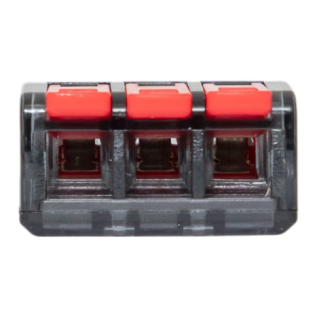 Строительно-монтажная клемма СМК 221-613 с рычагом 3 отверстия 0.5-4.0(6) мм2 EKF PROxima