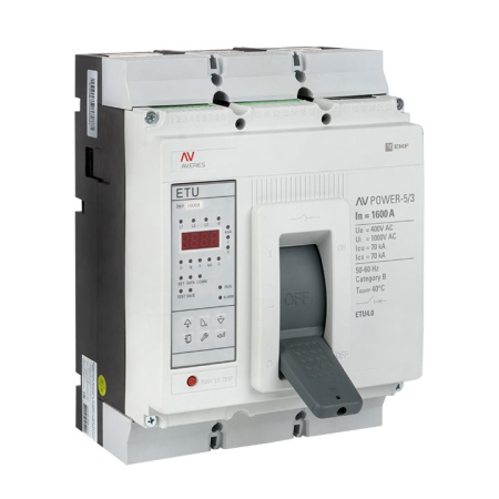 Выключатель автоматический в литом корпусе AV-POWER-5/3 1600А 70кА ETU4.0 EKF