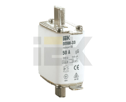 Плавкая вставка предохранителя ППНИ-33, габарит 00, 80А IEK