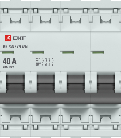 Выключатель нагрузки 4P 40А ВН-63N EKF PROxima