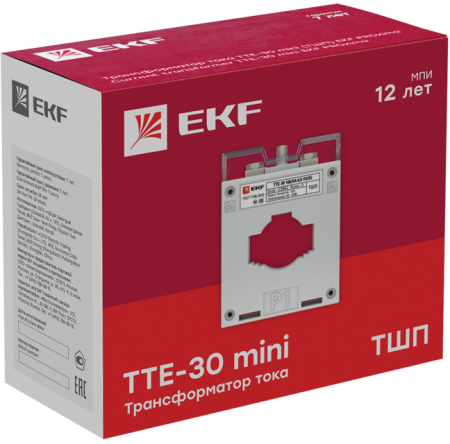 Трансформатор тока ТТЕ-30-250/5А класс точности 0,5 EKF PROxima