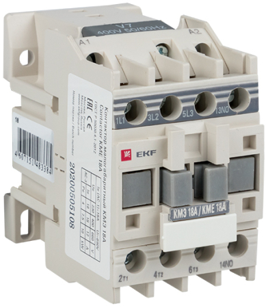 Контактор КМЭ малогабаритный 18А 110В 1NO EKF PROxima