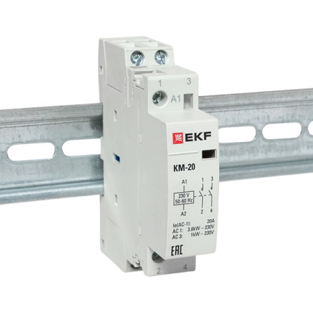 Контактор модульный КМ 20А 2NО (1 мод.) EKF PROxima