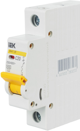 Авт. выкл. ВА47-29 1Р 20А 4,5кА х-ка С IEK