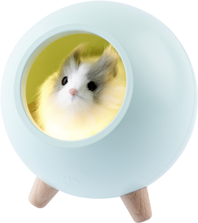 NLED-468-1W-GR  Детский ночник - светильник светодиодный ЭРА NLED-468-1W-GR хомяк зеленый