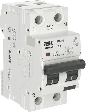 ARMAT АВДТ B10N 1P+NP B6 100мА тип A (36мм) IEK