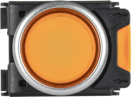 Кнопка с подсвет. и фикс. d=22мм 1NO+1NC жёлтая MASTER IEK