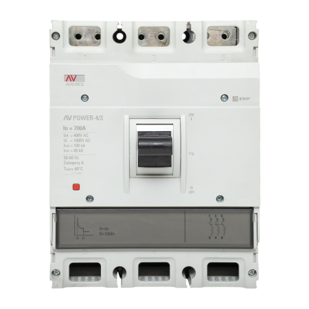 Выключатель автоматический в литом корпусе AV-POWER-4/3 700А 100кА TR EKF