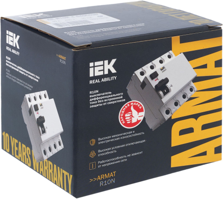 ARMAT ВДТ R10N 4P 40А 30мА тип AC IEK