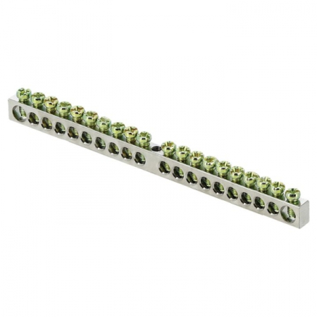 Шина PEN "ноль-земля" (6x9мм) 20 отв. цинк крепеж по центру EKF PROxima