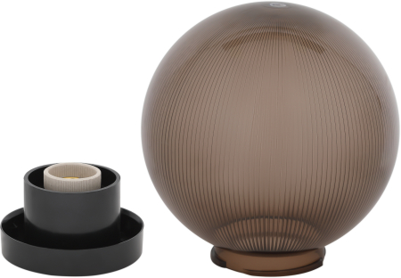 НТУ 02-60-205 ЭРА Светильник садово-парковый шар дымчатый призма D200mm Е27 (6/90)