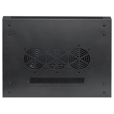 Шкаф настенный 19" TERACOM PRO 12U 600х450 мм дверь стеклянная с замком-ручкой чёрный